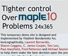 Tighter control Over MAPLE 9 Problems 24x365